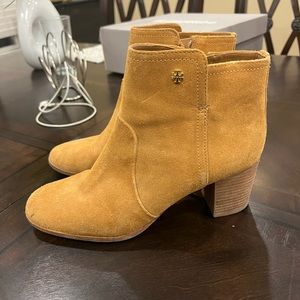 Size 41 - Camel Suede Tory Burch Booties. Like New. Great condition